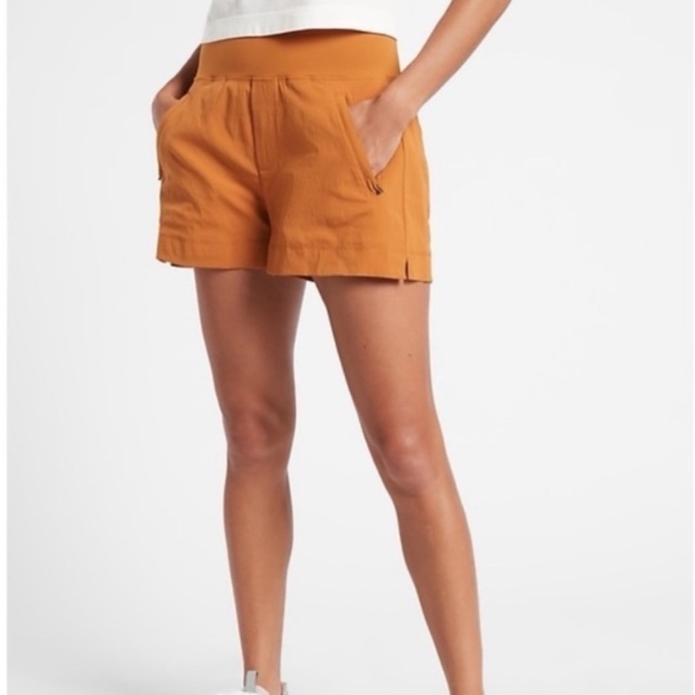 Athleta NWT Trekkie North Short Burnt Orange Plus Sz 26 Vacation Resortwear NEW